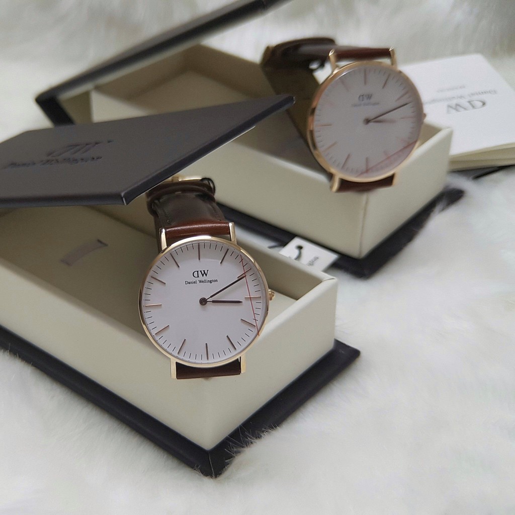 Đồng hồ cặp đôi Classic Bristol rose gold tặng kèm dây nato