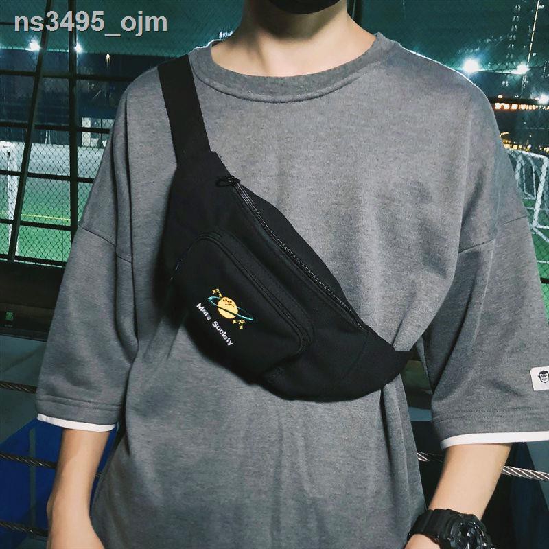 ▣☍◎Messenger bag in wave thương hiệu thể thao balo nhỏ nữ túi đeo ngực vải canvas vai hông cá tính lưng sinh viên