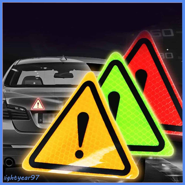 Nhãn Dán Phản Quang Cảnh Báo Hình Tam Giác Trang Trí Thân Xe Hơi / Xe Máy
