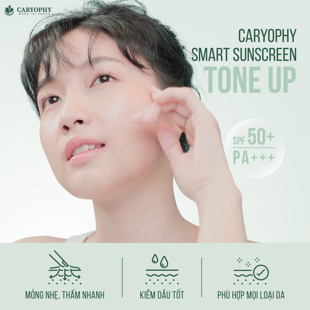 Kem chống nắng ngừa mụn Caryophy Smart Sunscreen Tone Up SPF50+/PA+++ 50ML