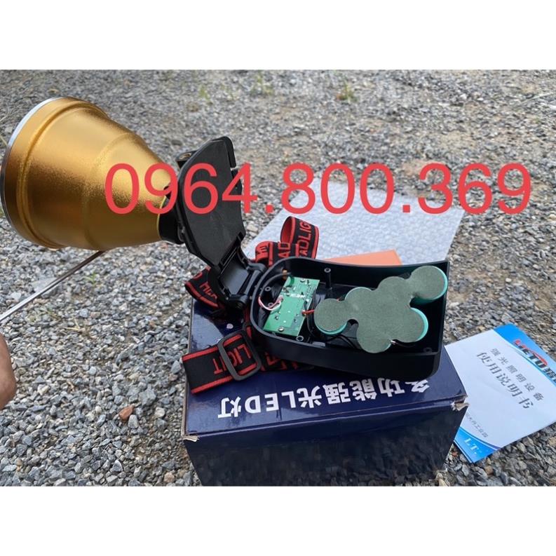 Đèn pin đội đầu siêu sáng 800W 6 pin siêu khủng mã K600  Hàng Chuẩn