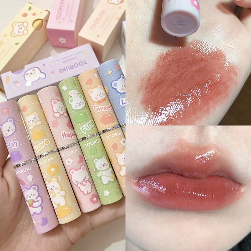 Son Dưỡng Toorune Làm Bóng Môi Dưỡng ẩm Hiệu Quả Toorune Love Bear Tự Nhiên Giữ Ẩm Nuôi Dưỡng Môi