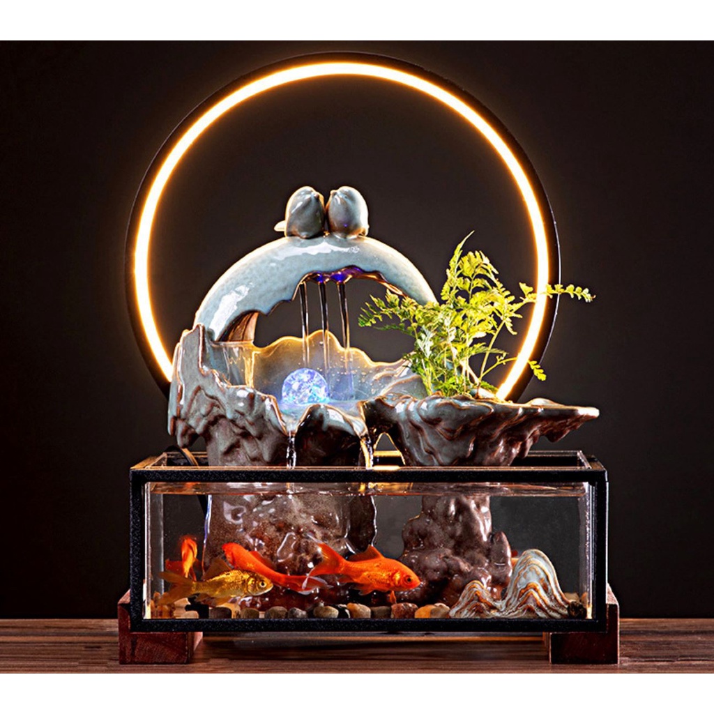 bể cá thủy sinh để bàn làm việc. bể cá phong thủy cho gia đình. bể cá cảnh.