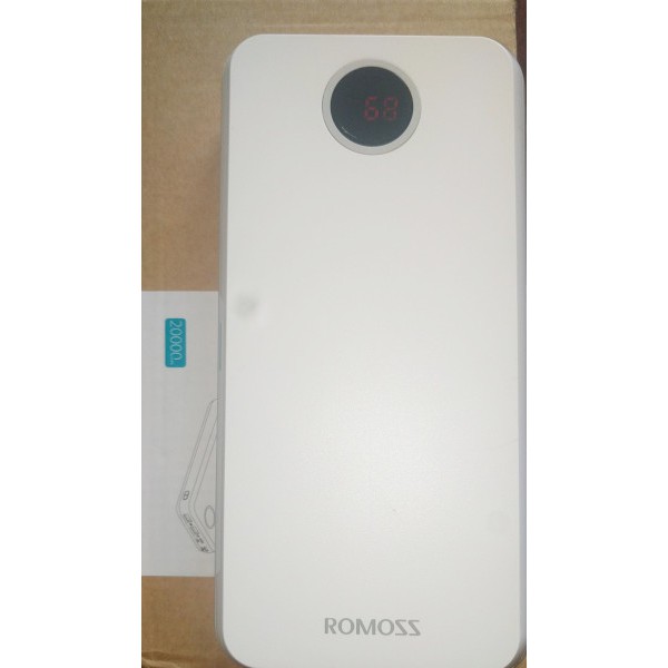 Pin Sạc dự phòng Romoss Horus HO20 20.000mAh có màn hình LCD (Trắng) - Hãng phân phối chính thức
