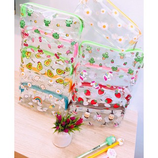 Bóp đựng bút viết bóp viết trong suốt hình trái cây và thú