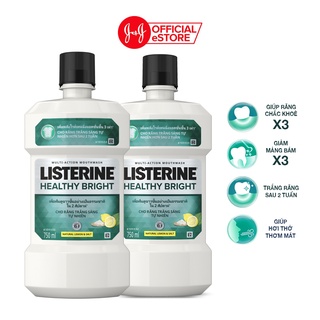 Nước súc miệng làm trắng răng LISTERINE HEALTHY BRIGHT 750ml x 2 - 540017258