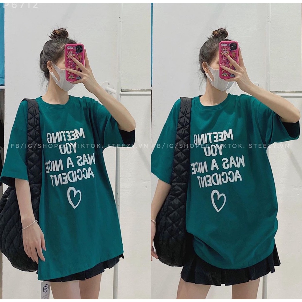 ÁO PHÔNG NAM NỮ OVERSIZE doubleh.clo - Áo phông Kaiding chất thô mịn in chữ form rộng oversize thoáng mát Quảng Châu