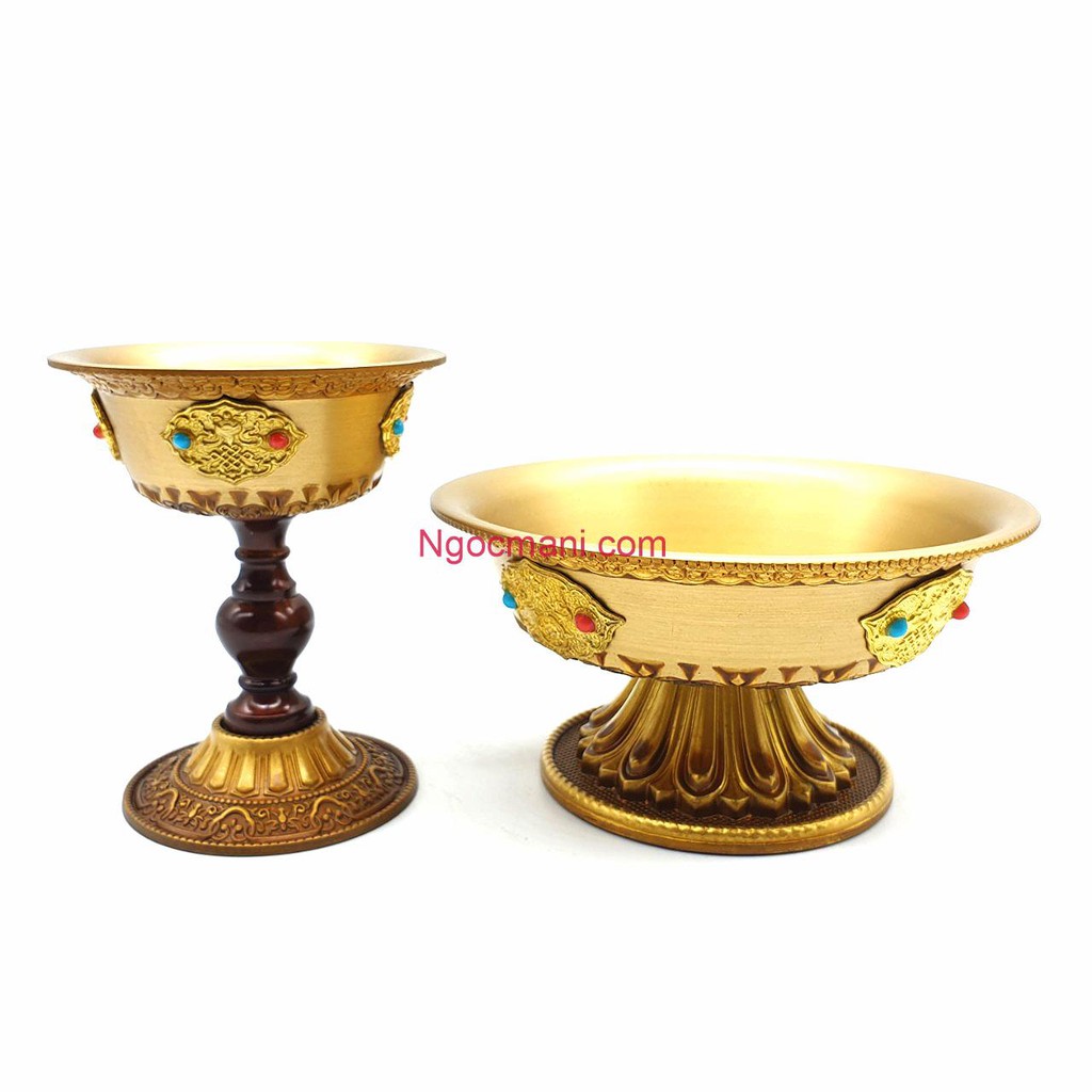 Bộ ly cúng hộ pháp 13cm tây tạng