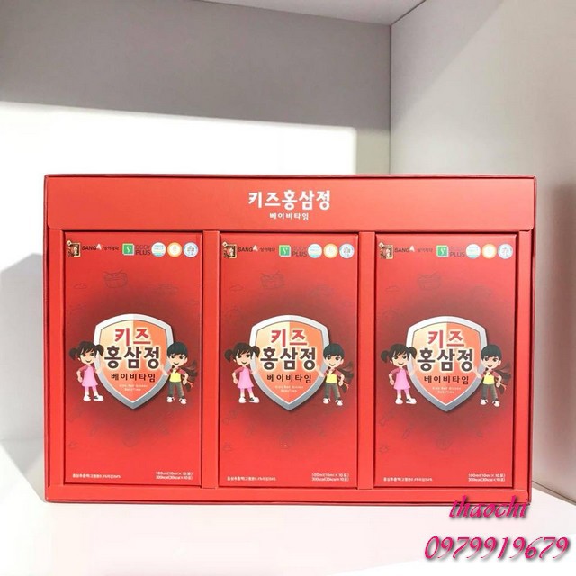 [Hàng chuẩn] Nước Hồng Sâm Trẻ Em Nguyên Chất SangA Hàn Quốc, Hộp 30 gói