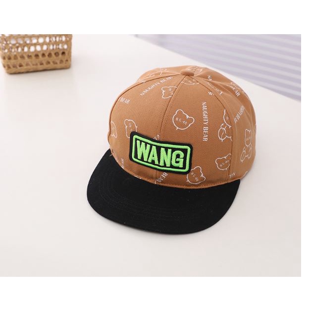 Mũ lưỡi trai thêu chữ kiểu Hiphop dễ thương cho bé 2-6 Tuổi