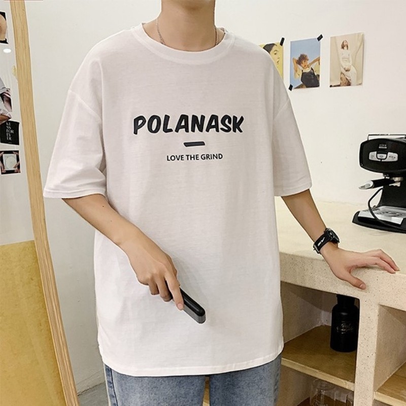 Áo phông nam nữ unisex tay lỡ thun form rộng teen cổ tròn oversize cotton HQ01 giá rẻ màu đen trắng tee pull freesize