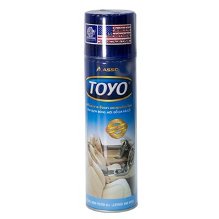 Chai xịt bóng đồ da và gỗ ASSO Toyo 500ml