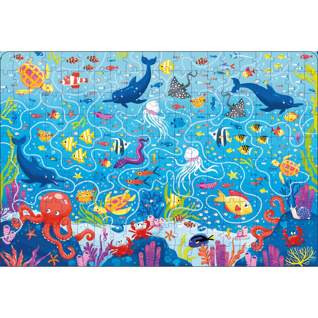 Sách - Bộ ghép hình Book and Jigsaw Under the Sea Maze