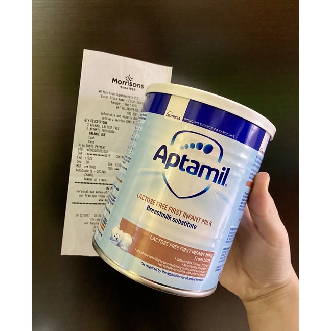 Sữa Aptamil Lactose-free cho bé bất dung nạp của Anh 400g ! Date 2022-2023
