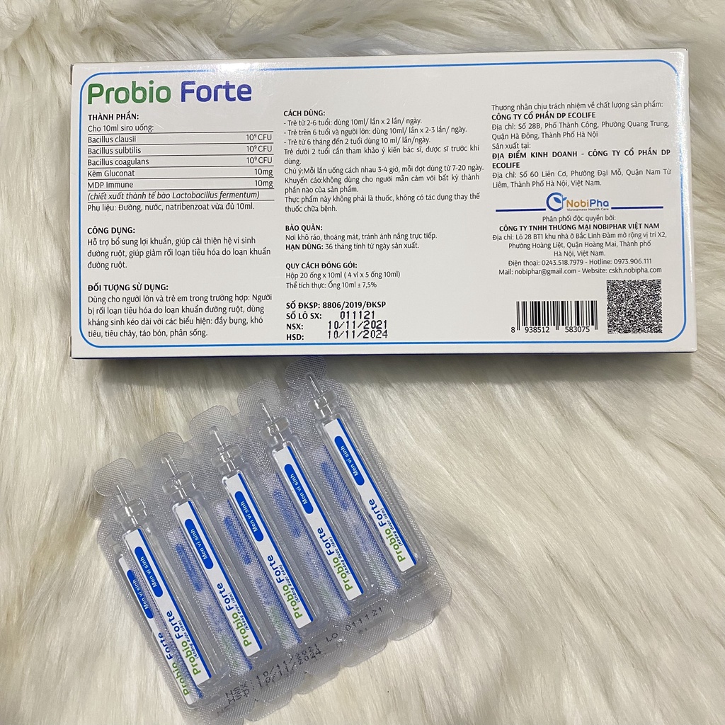 Men vi sinh Probio Forte ống uống 10ml - Bổ sung lợi khuẩn, cân bằng hệ vi sinh đường ruột, giảm rối loạn tiêu hóa