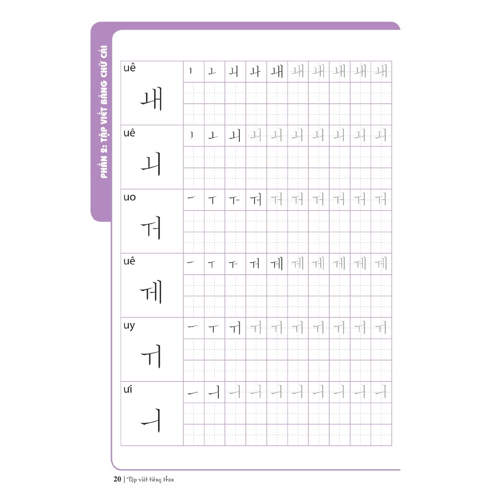 Sách - Tập Viết Tiếng Hàn Dành Cho Người Mới Bắt Đầu (Tái Bản)