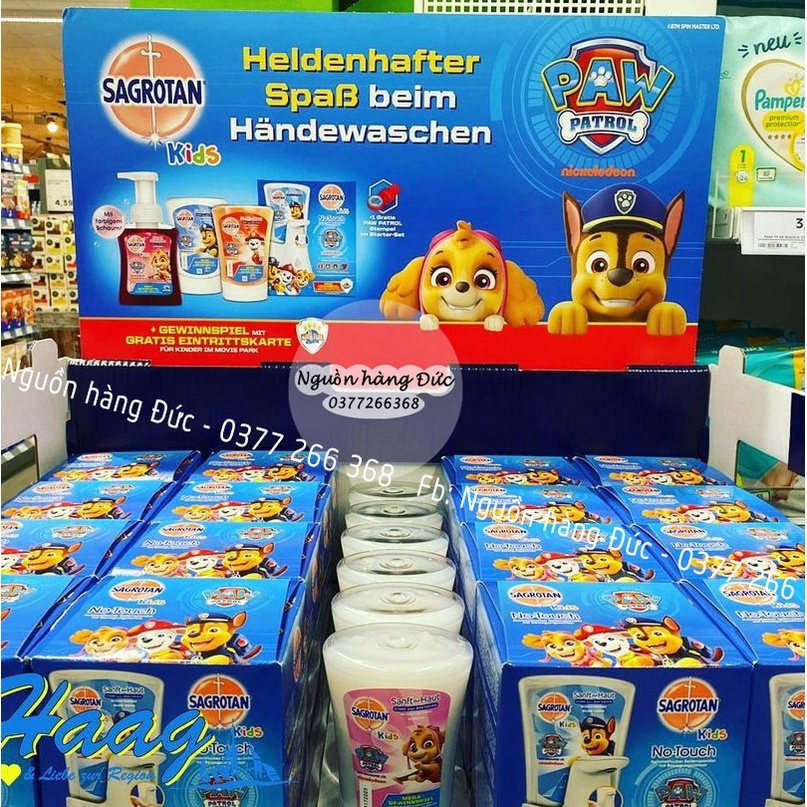 Máy rửa tay tự động cho trẻ Paw patrol Sagrotan Đức - Nguồn hàng Đức - Chú chó cứu hộ