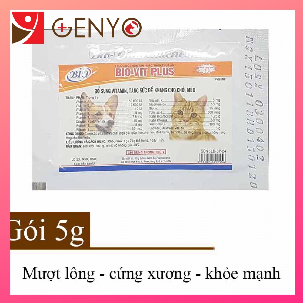 Dinh dưỡng ăn mượt lông – cứng xương – khỏe mạnh – Vitamin 5g
