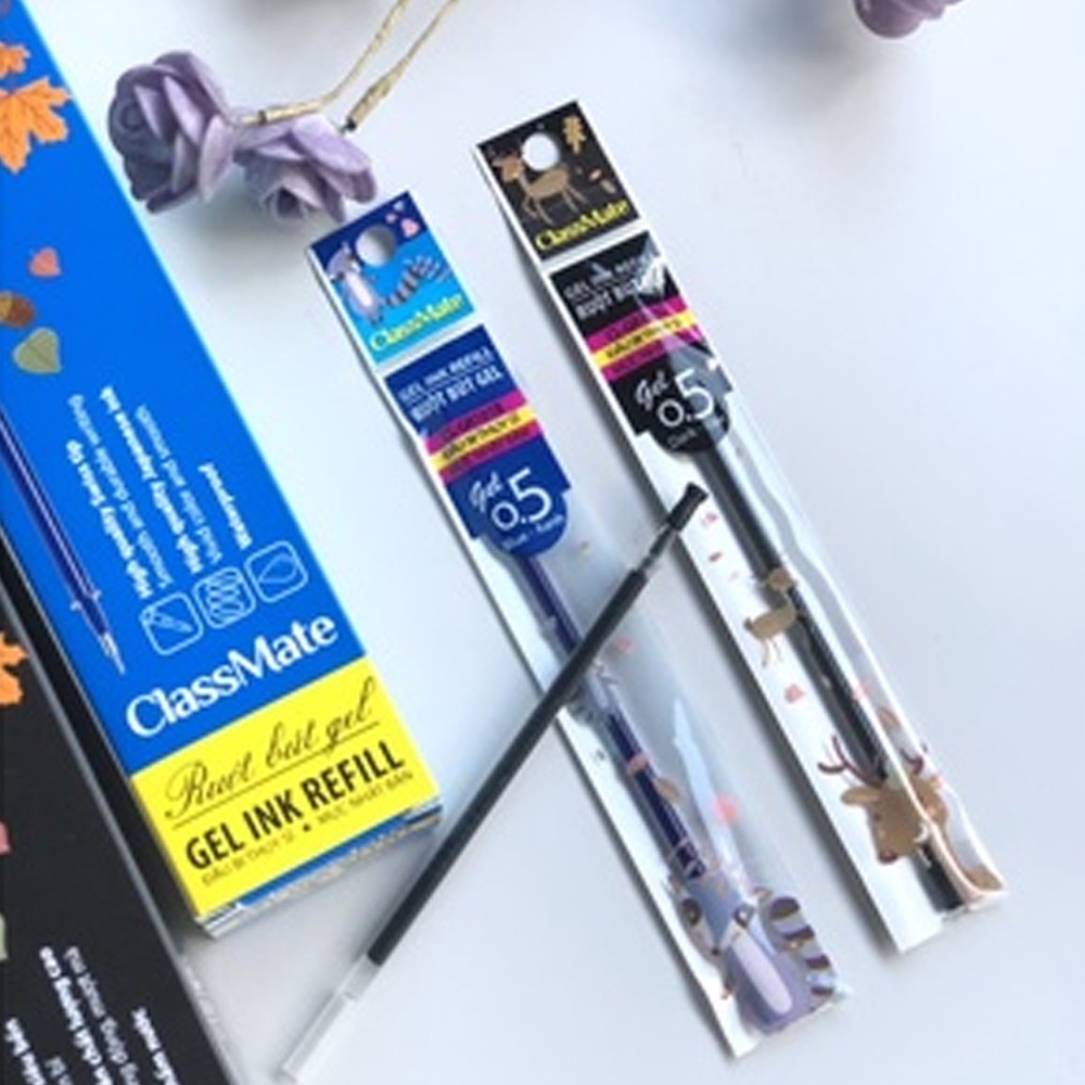Hộp 20 Pcs Ruột Bút Gel Ngòi 0.5 Hải Hà Class Mate GR101 Đầu Bi Thụy Sĩ Mực Nhật Bản Không Thấm Nước Đồ Dùng Học Sinh