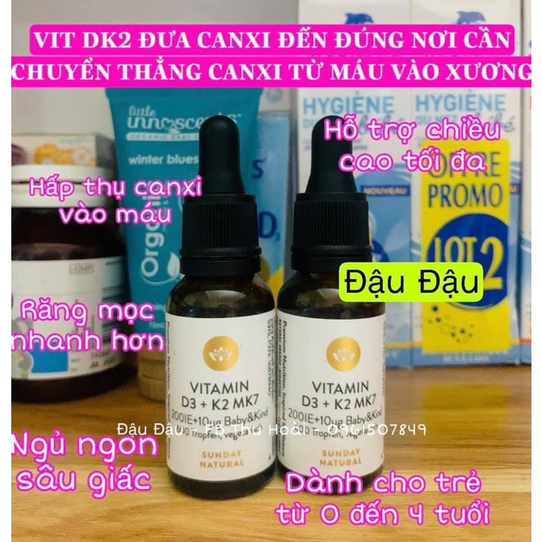 VITAMIN D3K2 MK7 của ANH và ĐỨC