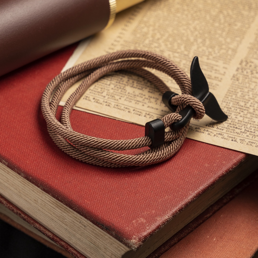 Vòng Tay Nam Cá Voi Unisex Dành Cho Nam Nữ Thời Trang Merin Accessories Màu Vàng Bạc Chất Liệu Không Gỉ