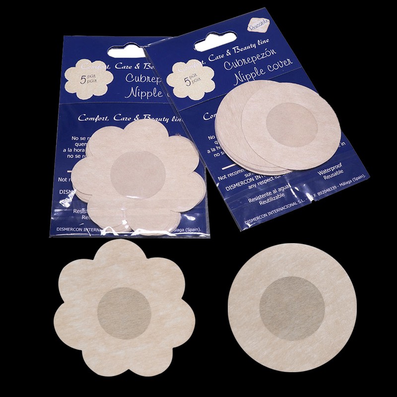 [Set 10 Cái] Miếng Dán Ngực Dùng 1 Lần, Miếng Dán Nhũ Hoa Bằng Vải mềm mại màu da giống thật không lộ