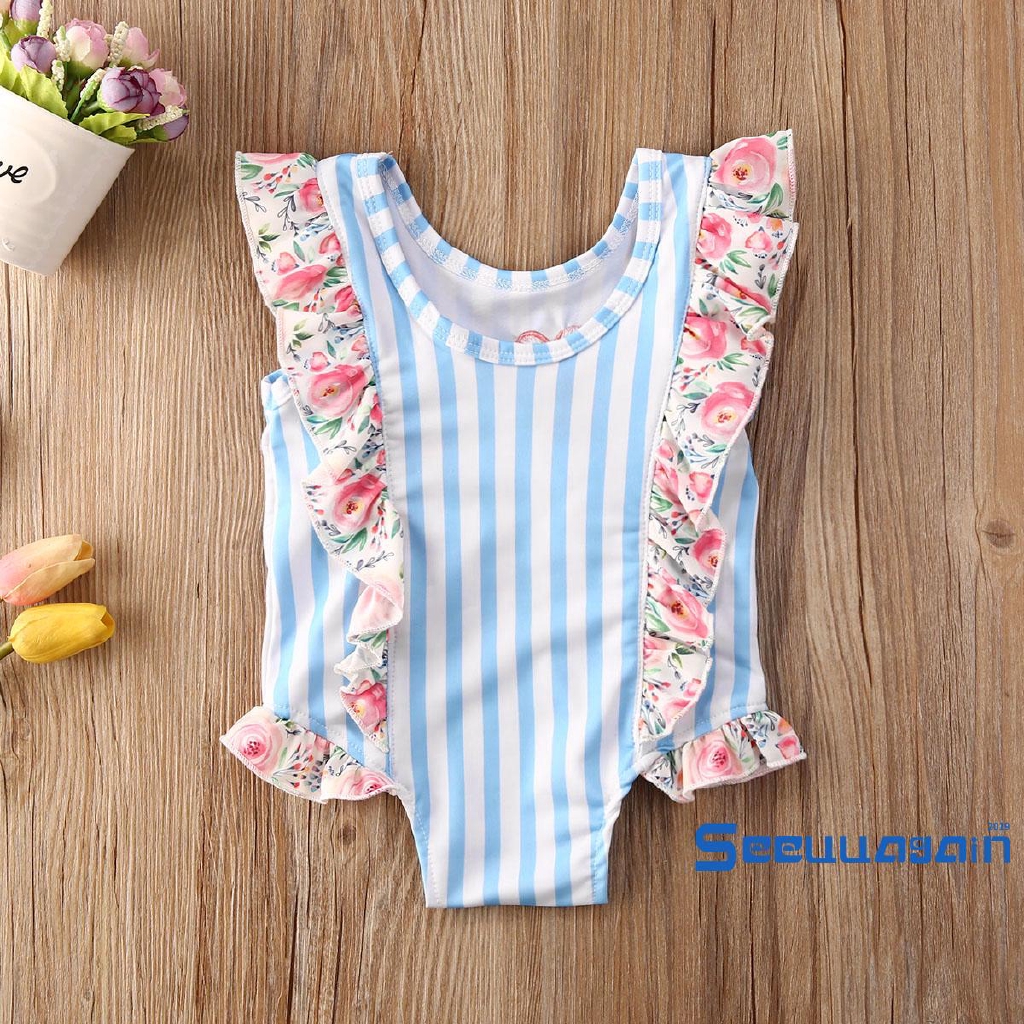 Bộ Đồ Bơi Bikini Hình Nàng Tiên Cá Cho Bé Gái 1-7 Tuổi