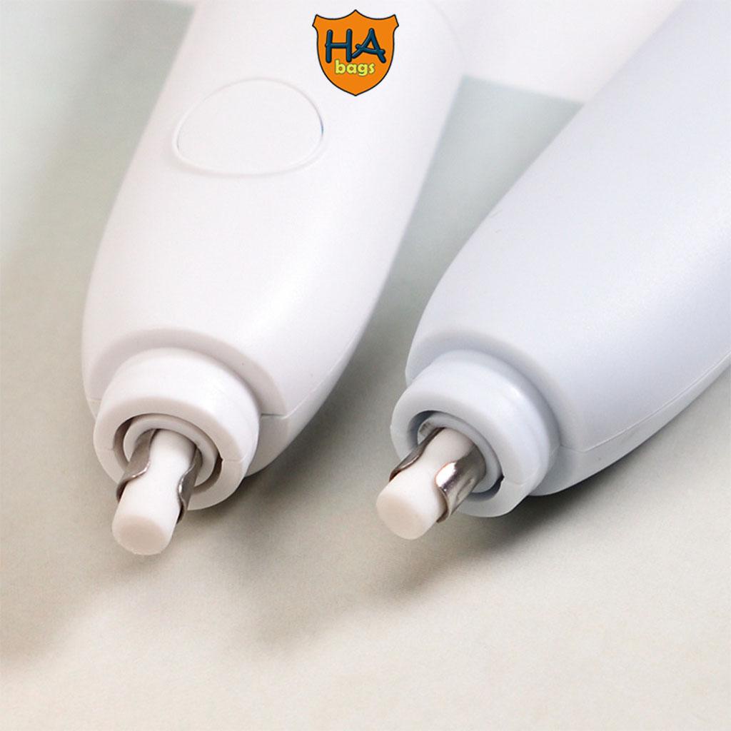 Bút tẩy chì dùng pin cho học sinh mẫu giáo và tiểu học tẩy nhanh, sạch, không rách giấy HB1011 sẵn pin và 10 lõi tẩy gôm