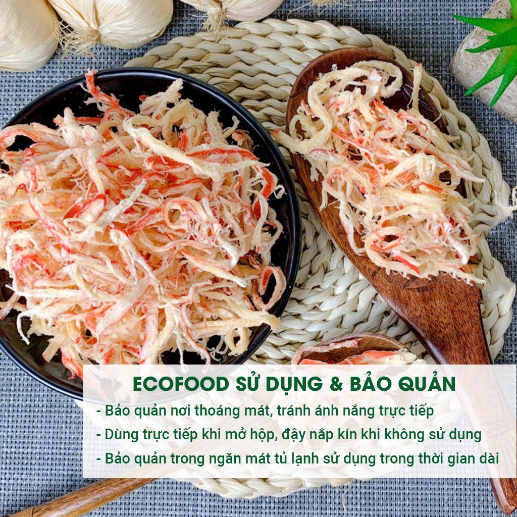 Mực hấp nước dừa 300G ecofood khô mực hấp nước dừa xé sợi loại 1 ngon, ngọt đồ ăn vặt Việt Nam an toàn vệ sinh thực phẩm