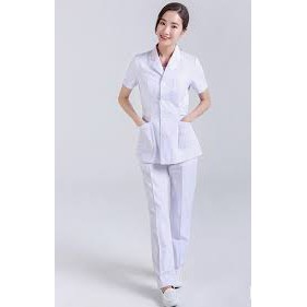 Áo blue y tá, điều dưỡng- vải kate - tay ngắn thân ngắn