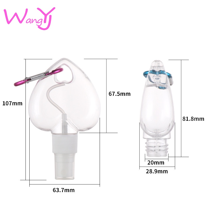 Bình rỗng dạng xịt trong suốt tiện lợi 50ml
