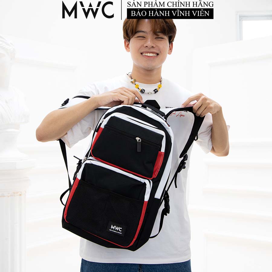 Balo MWC 1076 - Balô Nam Nữ Đi Học Đi Chơi, Cặp Đựng Laptop Đồ Dùng Cá Nhân Tiện Ích