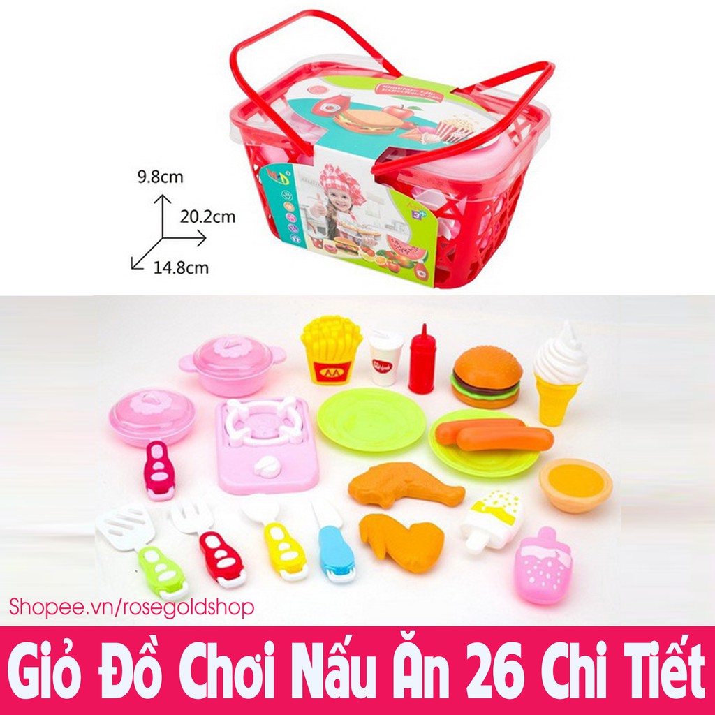 Giỏ Đồ Chơi Nấu Ăn 26 Chi Tiết