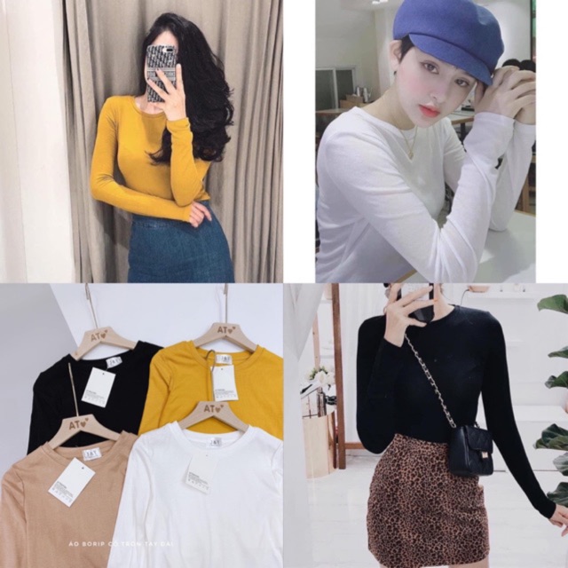 [Mã WARUN10 giảm 10K đơn 99K] ÁO THUN NỮ DÀI TAY CỔ TRÒN COTTON BOZIP | BigBuy360 - bigbuy360.vn