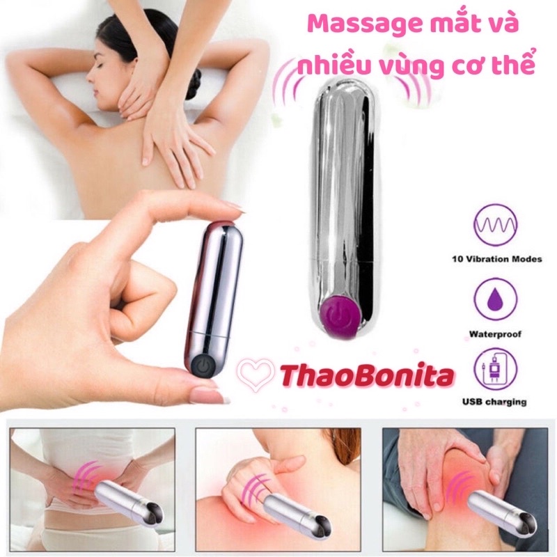 Máy massage mắt mini cao cấp cầm tay, chống đau mỏi cơ 10 chế độ. Pin sạc USB. SHIP HOẢ TỐC SG ThaoBonita