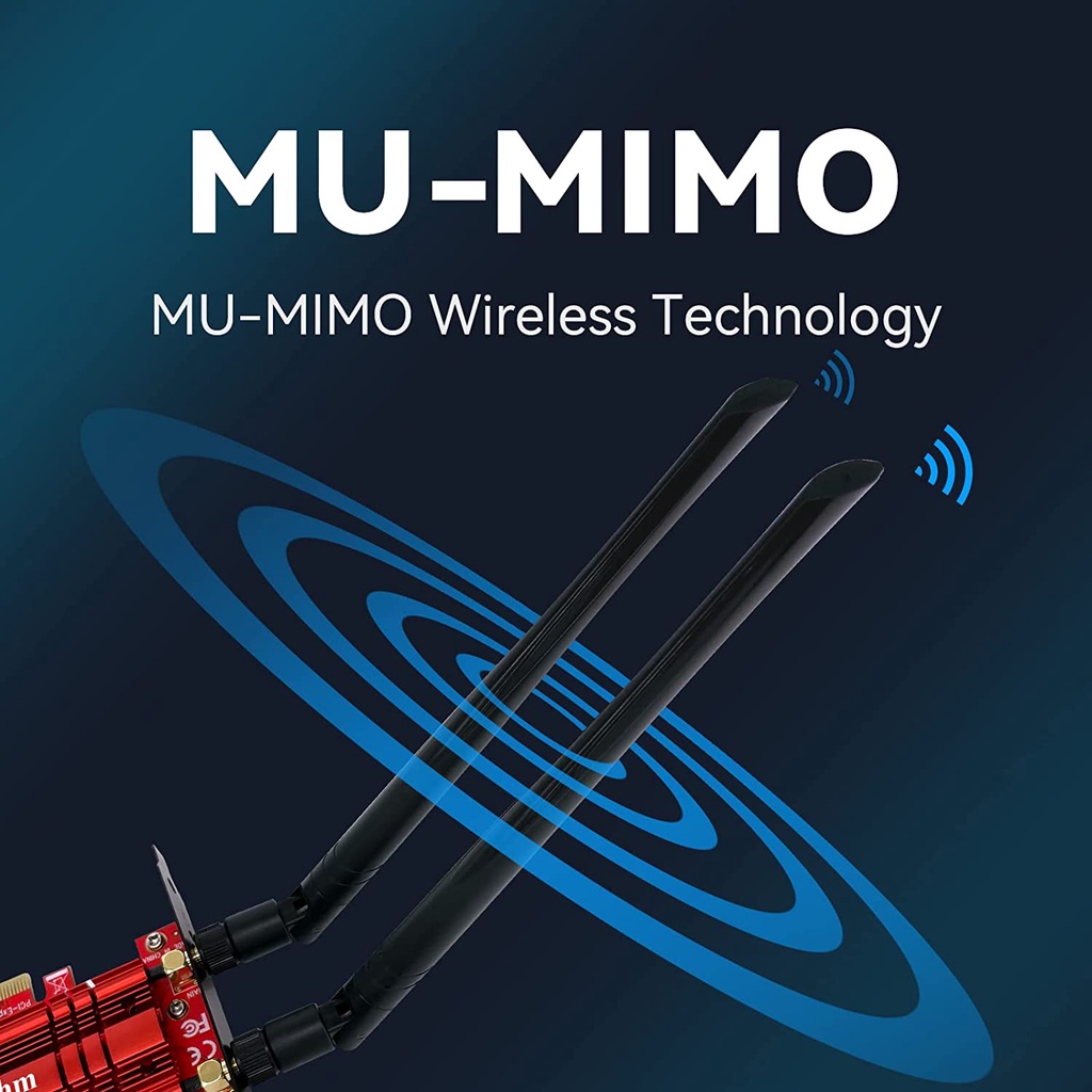 Thẻ Mạng WiFi Không Dây AX210 PRO 6E Bluetooth 5.2 5374M Gigabit 10 / 11  Cho Máy Tính Để Bàn