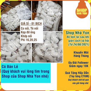 Gía sỉ- nguyên bịch kẹp đỡ ống, khớp nối ống, co nối, tê nối phi 16,20,25. giảm giá khi mua số lượng lớn