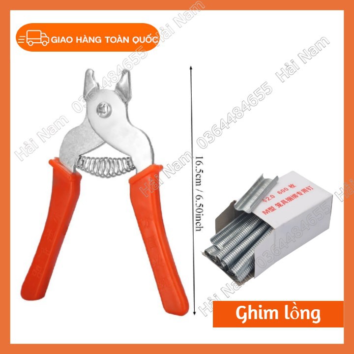 COMBO 1 KÌM ĐƠN VÀ 2 HỘP GHIM DÙNG ĐỂ RÁP LỒNG CHIM LỒNG THỎ LỒNG GÀ CÔNG NGHIỆP -901