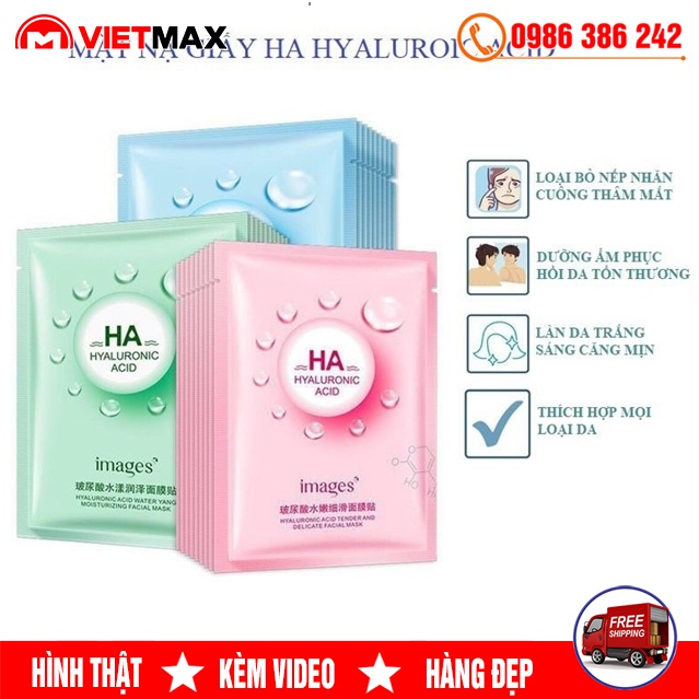Mặt Nạ Giấy HA Images Dưỡng Ẩm Và Làm Sáng Da Mix 3 Màu Mask Nội Địa Trung Chính Hãng | BigBuy360 - bigbuy360.vn