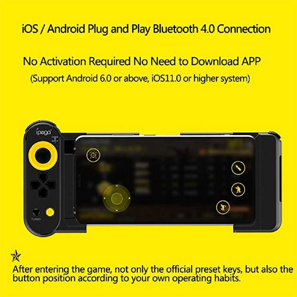 Tay cầm chơi game không dây bluetooth 4.0 ipega 9167 cho IOS/Android/tablet/PC qua ứng dụng ShootingPlus V3 -dc3917