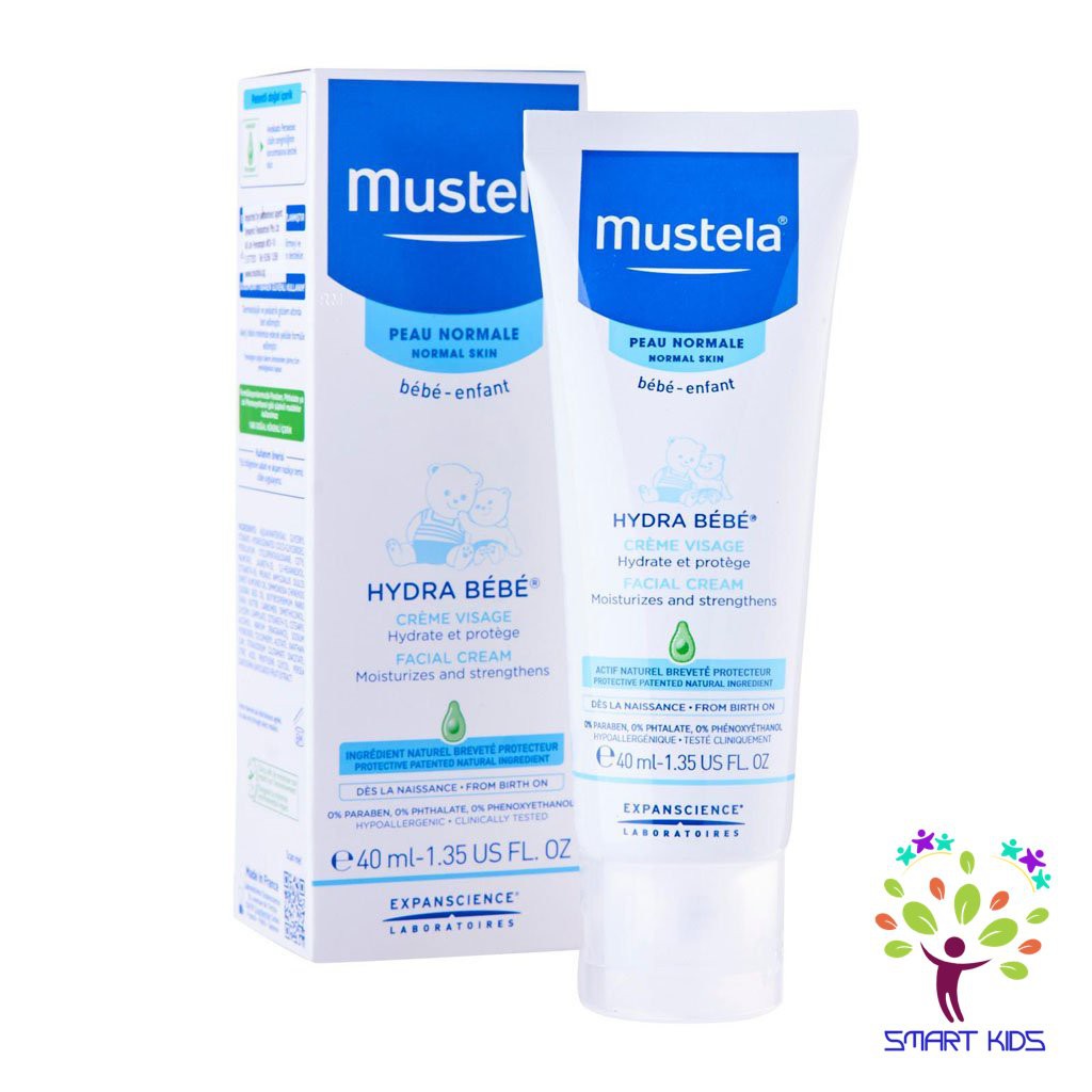 Kem Dưỡng Mặt Da Thường Mustela Hydra Bebe Facial Cream 40ml