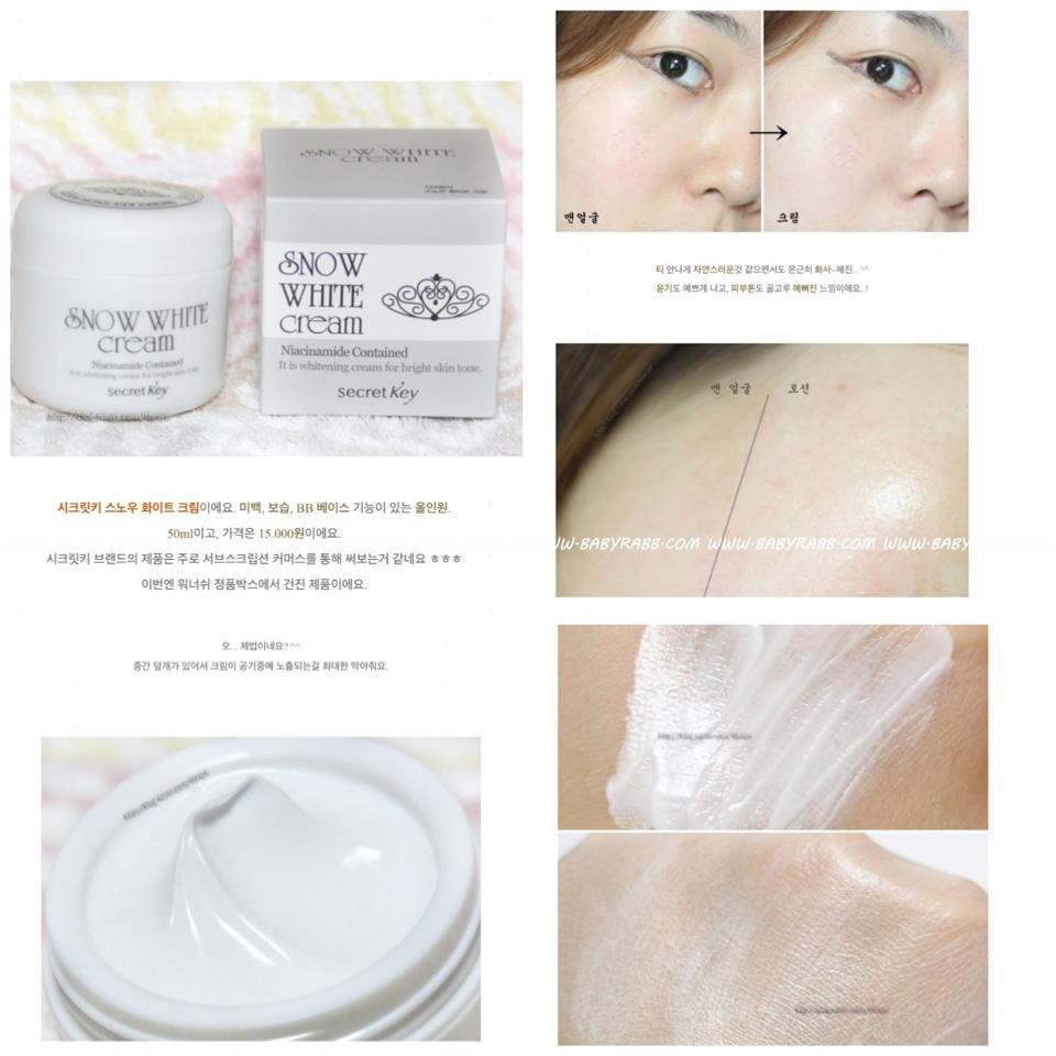 Kem dưỡng trắng da 4 trong 1 Secret Key Snow White Cream 50g _ Secret Key Chính Hãng