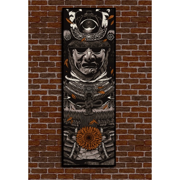 Bộ 4 tranh samurai tranh canvas khung composite treo tường giá xưởng - trang trí tiệm cà phê - tattoo ...