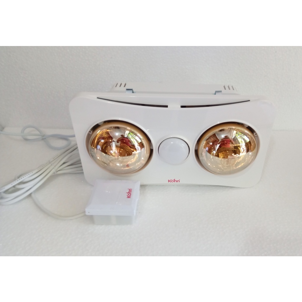 Đèn sưởi nhà tắm âm trần Kohn LUXURY 2 bóng BK03G và BK02G