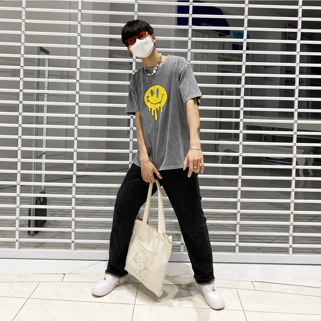 Áo thun WASH DREW X WEAR form rộng tay lỡ XW004