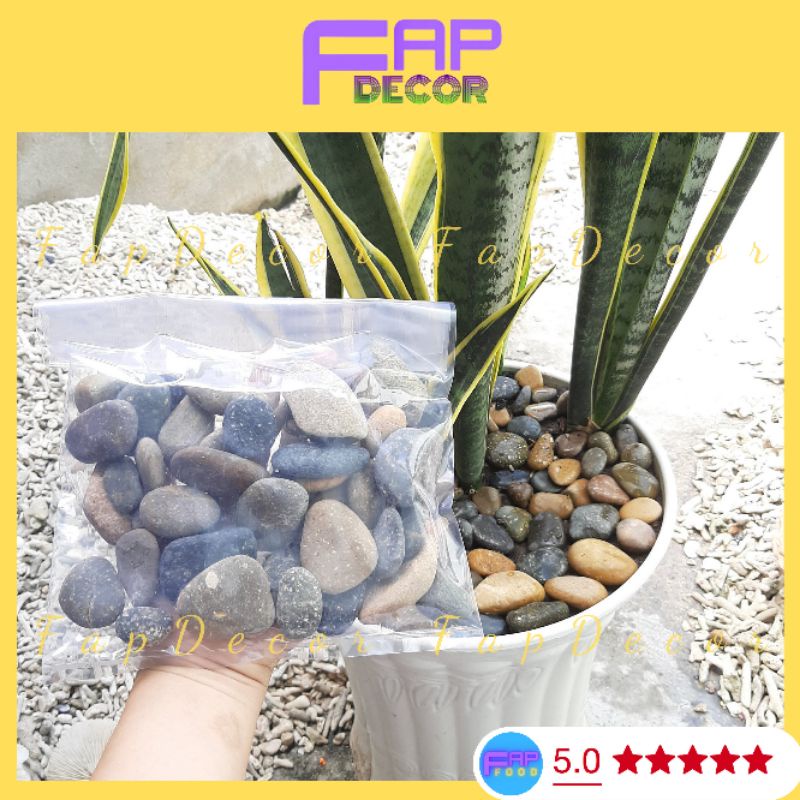 Đá Sỏi 7 Màu Trang Trí Chậu Cây, Làm Vườn, Trang Trí Bể Cá, Thủy Sinh Size 2 3 4cm - FapFood