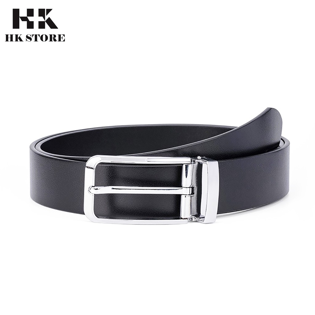 Dây lưng nam da miếng 💝 HK STORE 💝 bảo hành 5 năm đối với hàng chính hãng da bò nguyên miếng siêu đẹp siêu bền này.