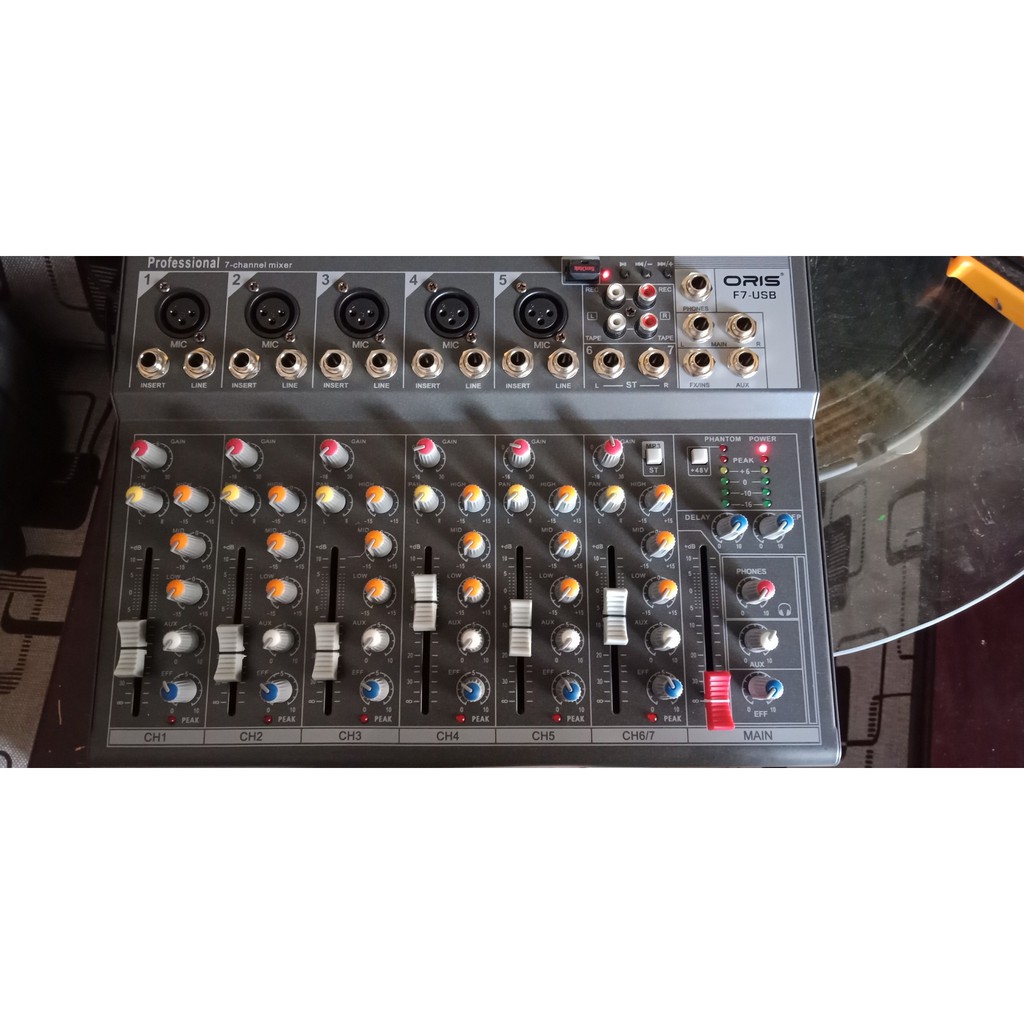 MIXER KARAOKE LIVE STREAM ORIS F7 USB PRO