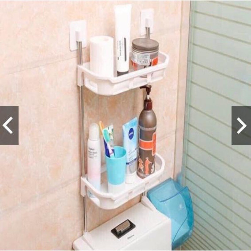 ⭐️[DEALSỐC]LOẠI1 Kệ nhựa khung inox đa năng 2,3 tầng đa năng. kệ sau bồn cầu,dán tường bếp dán tường .tiết kiệm ko gian