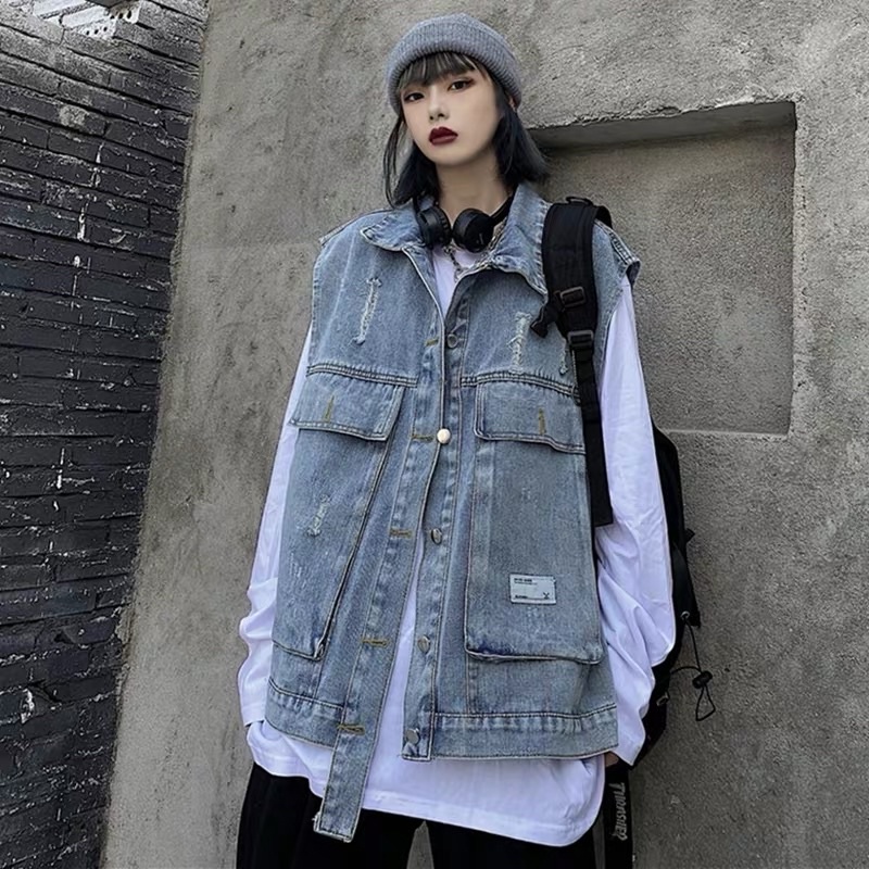 ⚡️Hàng Quảng Châu 100%⚡️ Khoác Gile Denim, Khoác Jeans